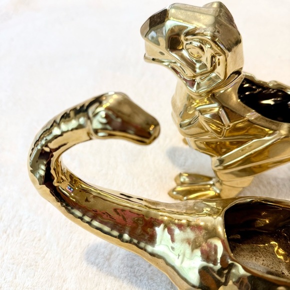 Shiny Gold Dinosaur Figurine Planter Set - Picture 3 of 8